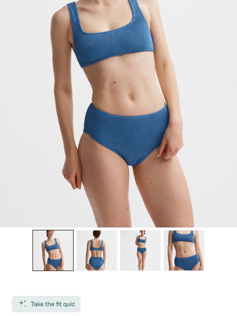You Swim Textured Dark Green Two-Piece Bikini Set - Picture 4 of 4